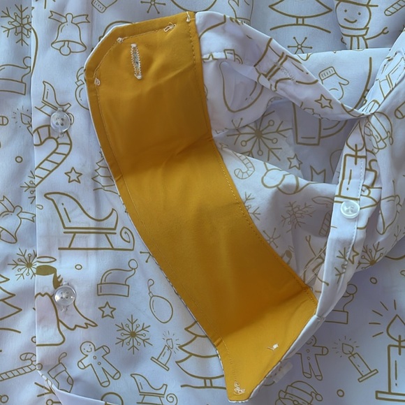 Tom Baine Holiday Collection White shirt. Large 16-16.5 NWT. Slim fit. - Picture 4 of 10